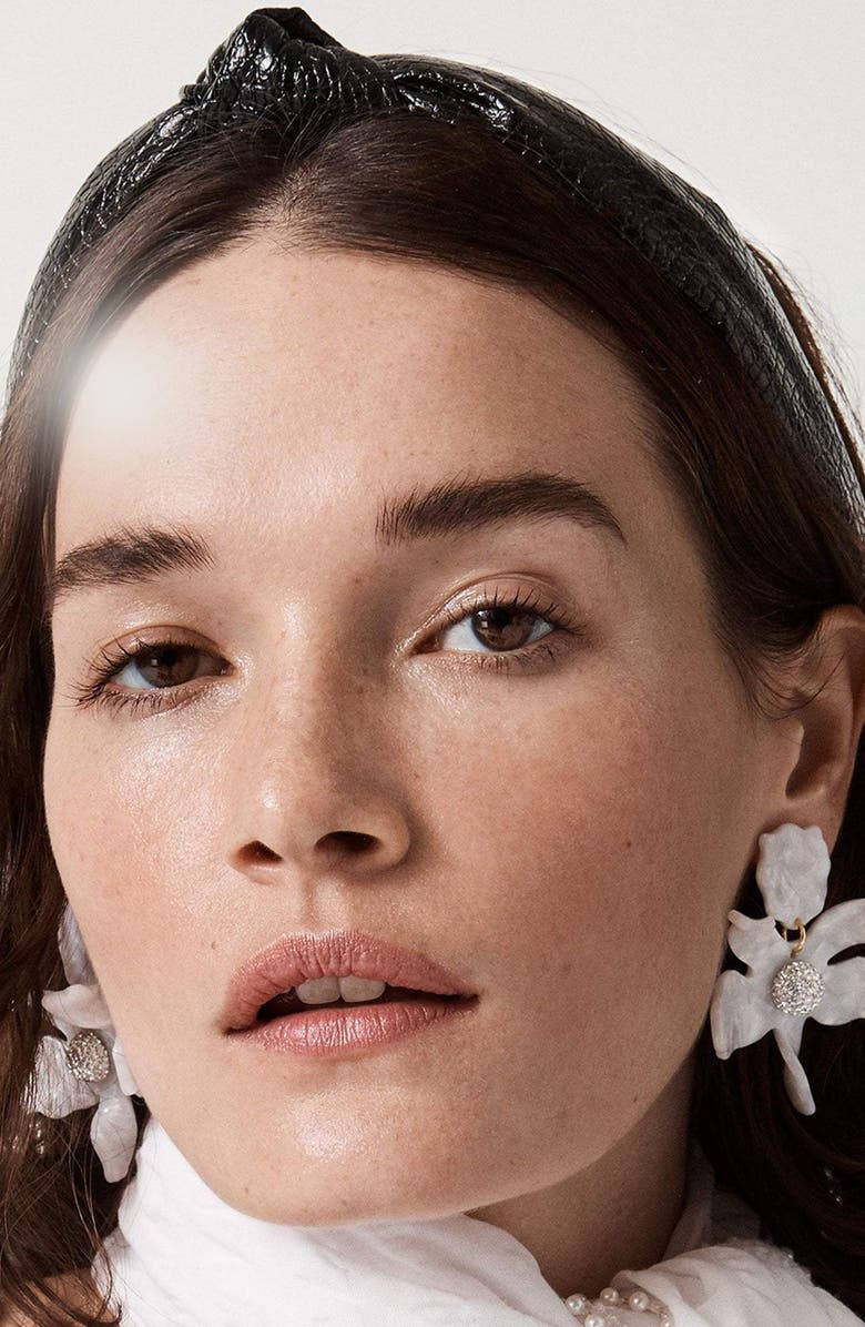 Lele Sadoughi Croc Embossed Knotted Headband, Alternate, color,