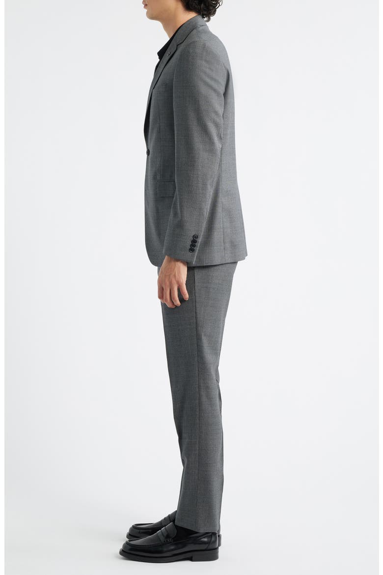 Ross Slim Fit Tick Weave Wool Suit, Alternate, color, GREY