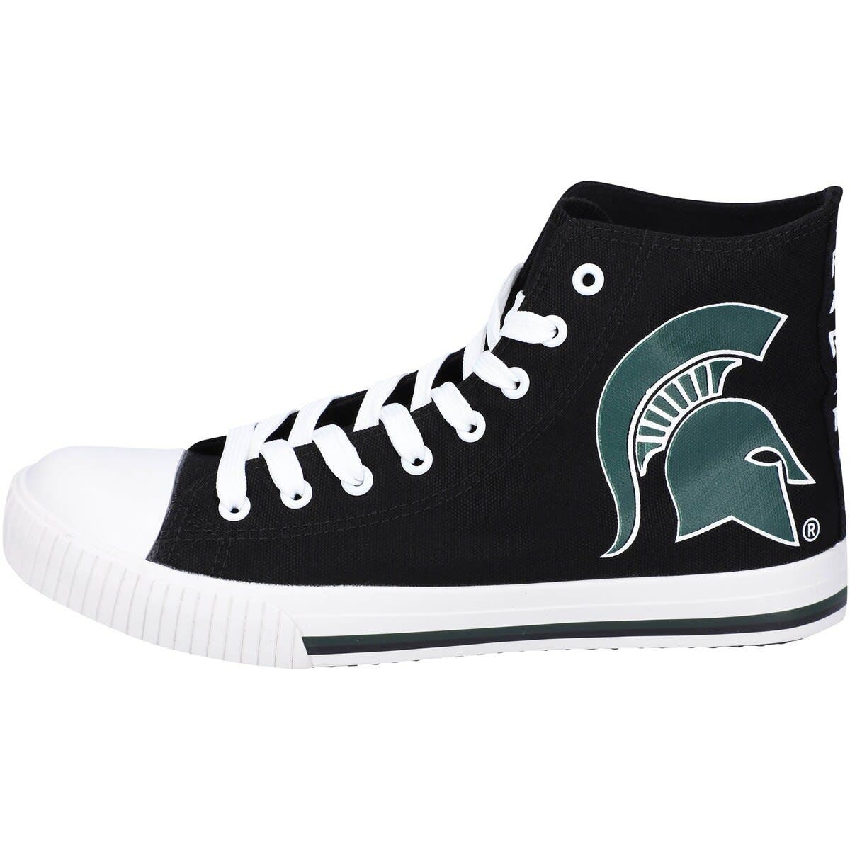 FOCO Men's FOCO Michigan State Spartans Big Logo High Top Canvas Shoes, Alternate, color, 