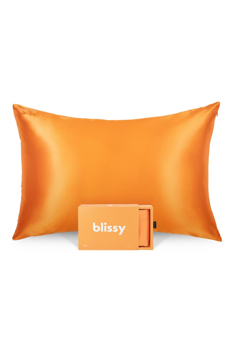 Mulberry Silk Pillowcase, Main, color, CORAL