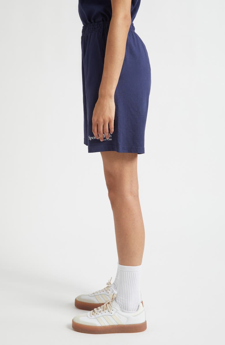 Sporty & Rich Gender Inclusive Play Tennis Gym Shorts, Alternate, color, Dark Navy