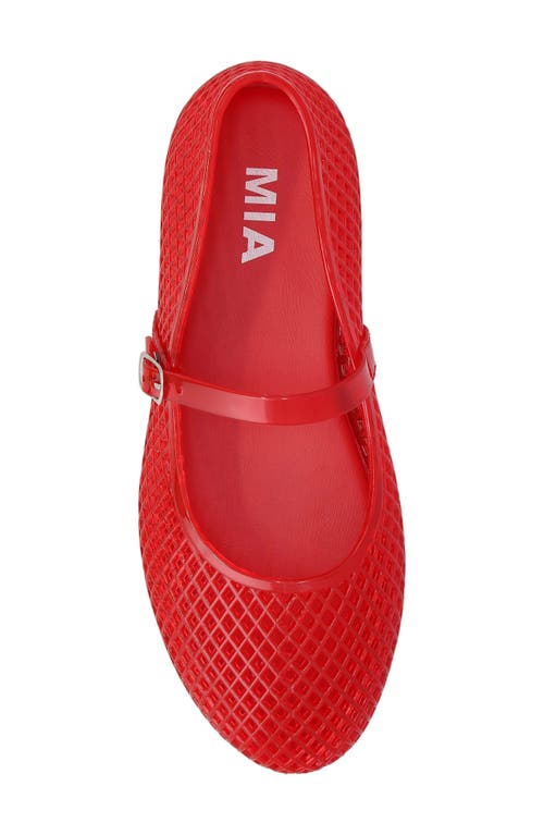 Shop Mia Gianne Jelly Mary Jane Flat In Red