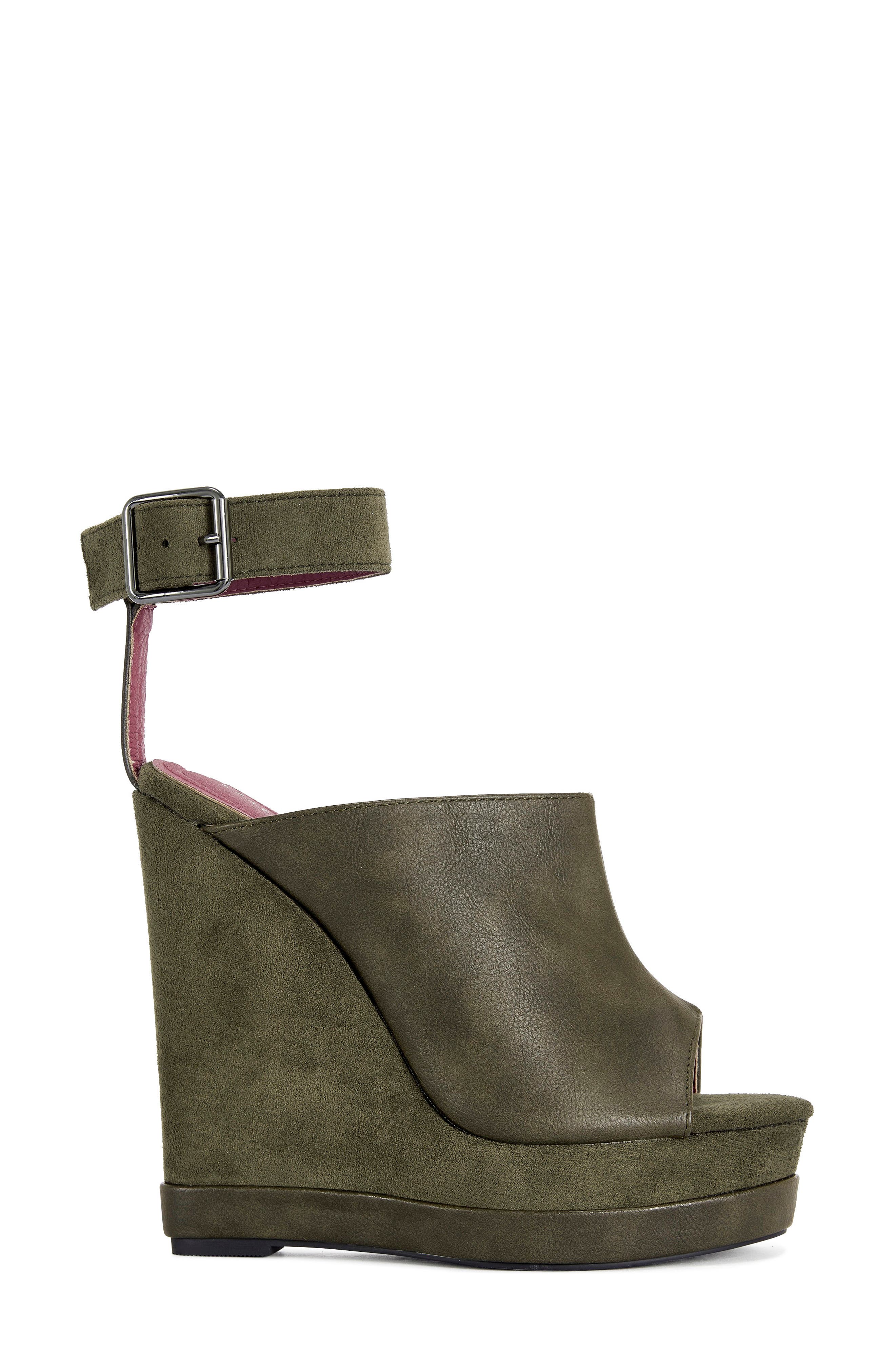 Tana Platform Ankle Strap Sandal, Alternate, color, OLIVE