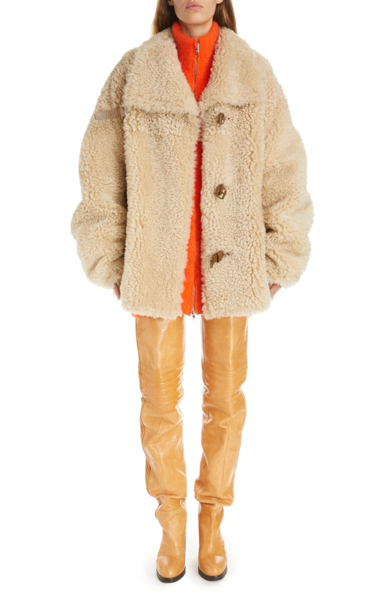 Isabel Marant Bealila Genuine Shearling Coat, Alternate, color,
