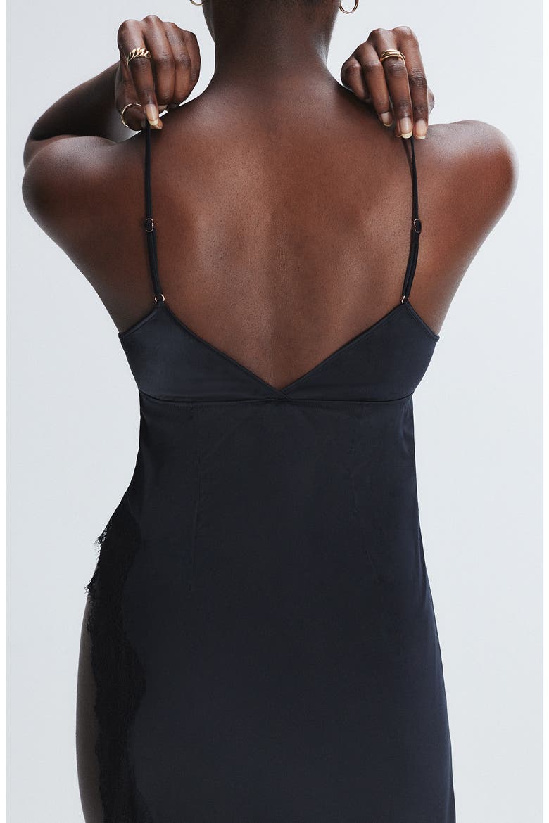 Nite Shade Maxi Slip Chemise, Alternate, color, BLACK CAVIAR