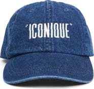 Clare V. Iconique Embroidered Denim Baseball Cap