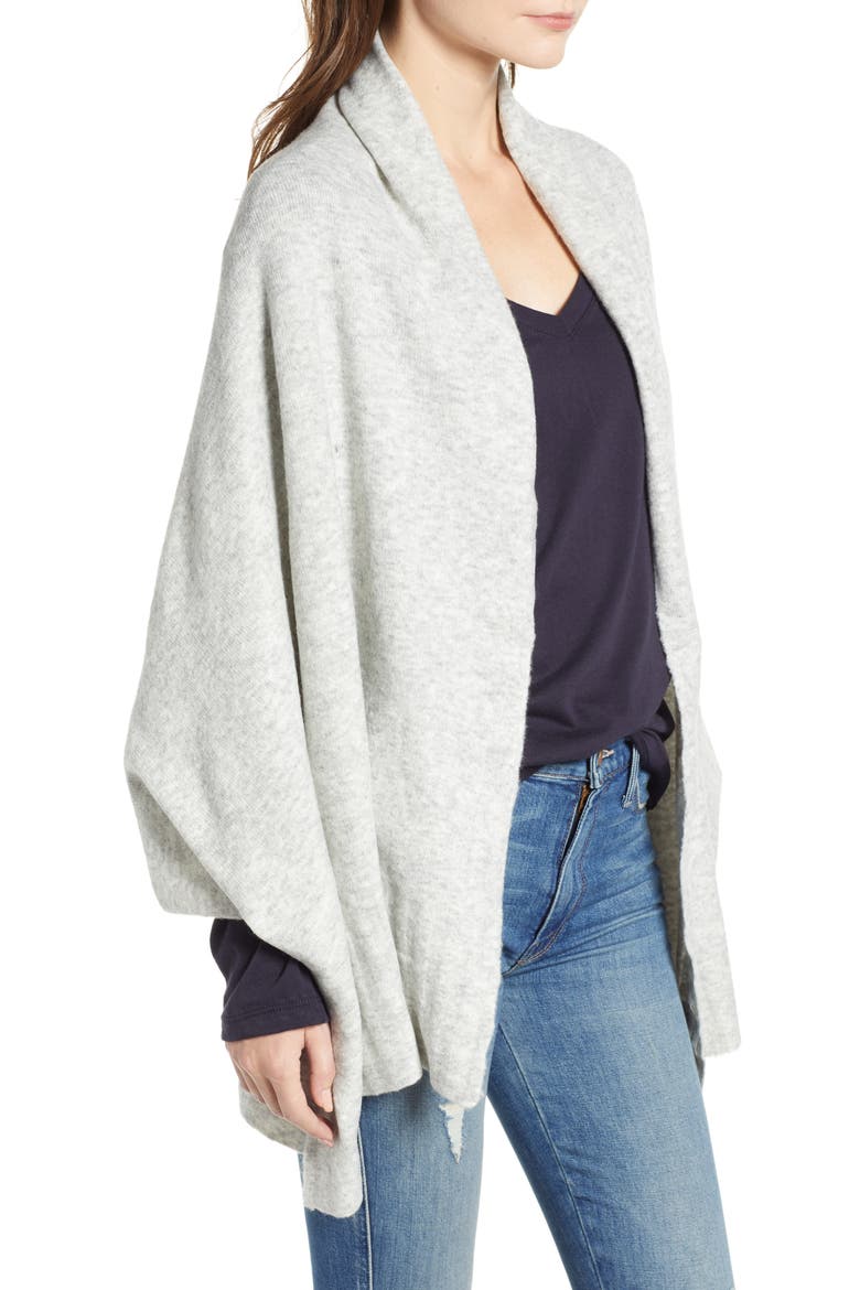 Oversized Travel Wrap, Alternate, color, GREY LIGHT HEATHER