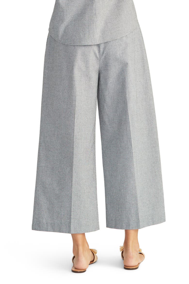 Check Crop Wide Leg Pants, Alternate, color, BLACK/ CREAM COMBO