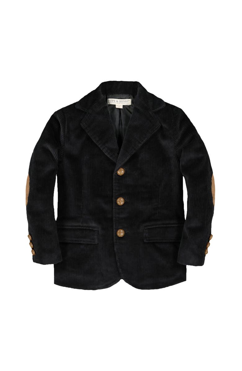 Hope & Henry Baby Boys' Organic Corduroy Blazer, Infant, Main, color, Black Corduroy