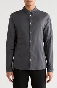 AllSaints Azur Long Sleeve Cotton Button-Up Shirt
