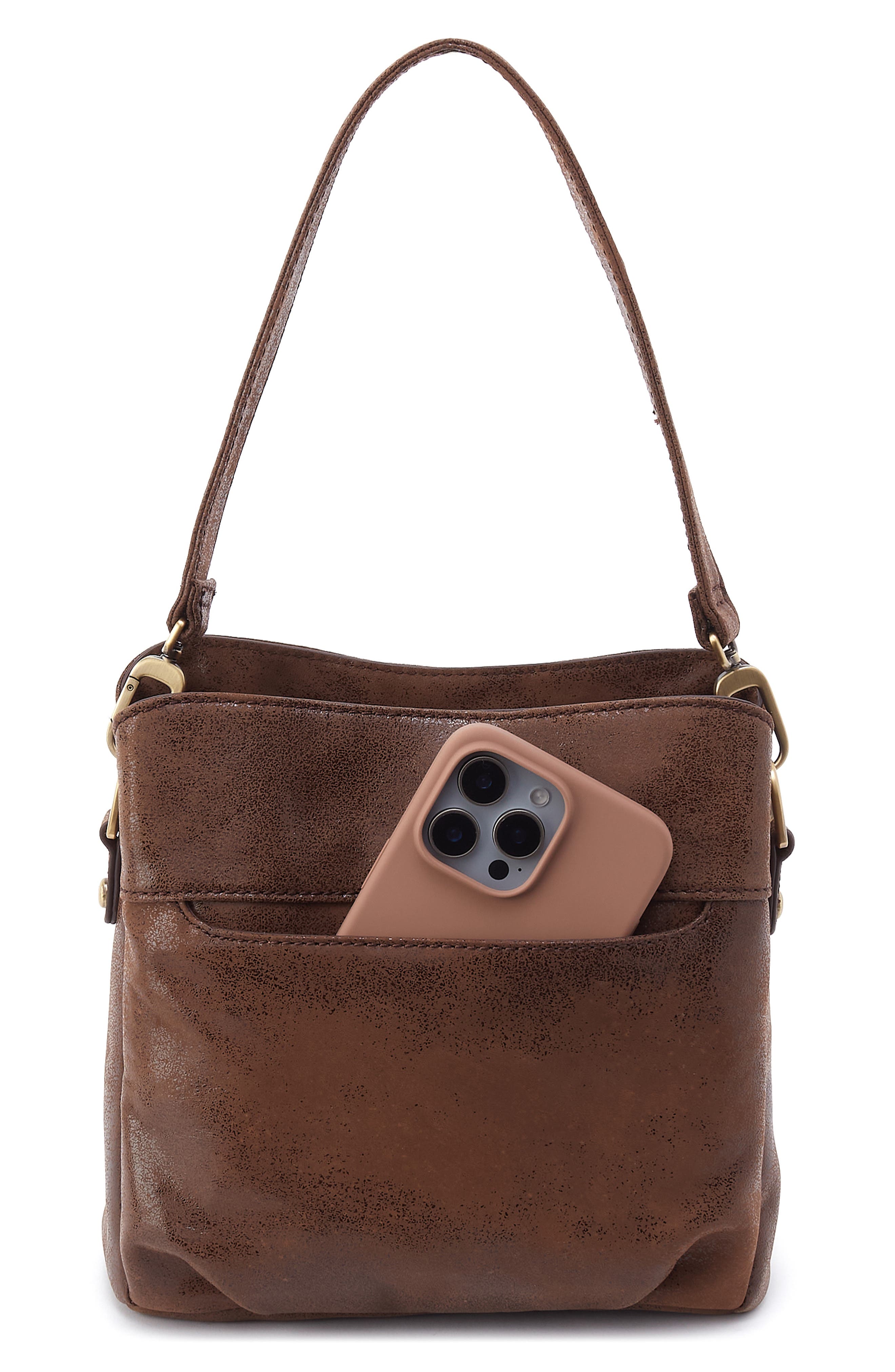 Starr Convertible Leather Shoulder Bag, Alternate, color, MOCHA