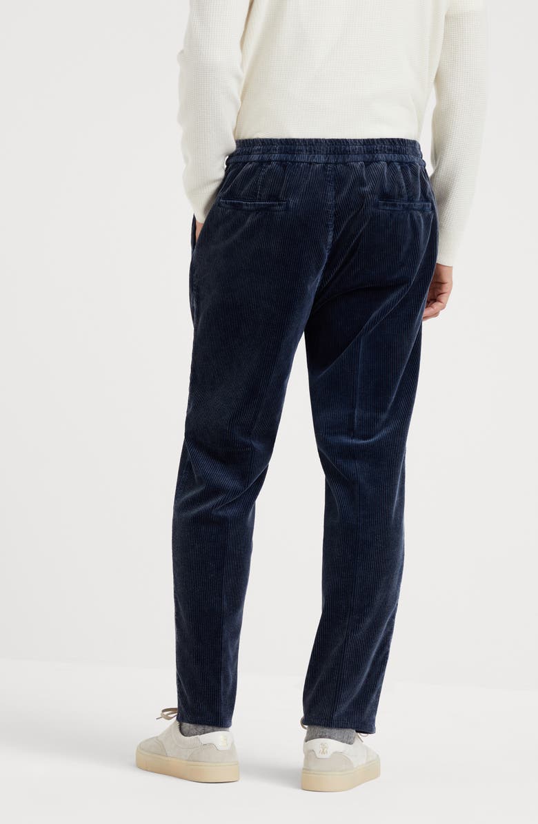 Brunello Cucinelli Leisure fit trousers with drawstring, Alternate, color,