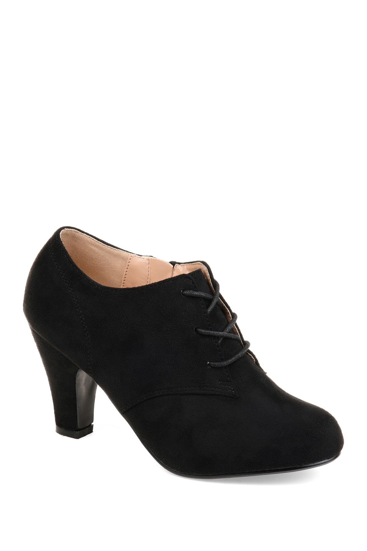 Journee Collection Leona Lace-Up Bootie - Wide Width, Main, color, 