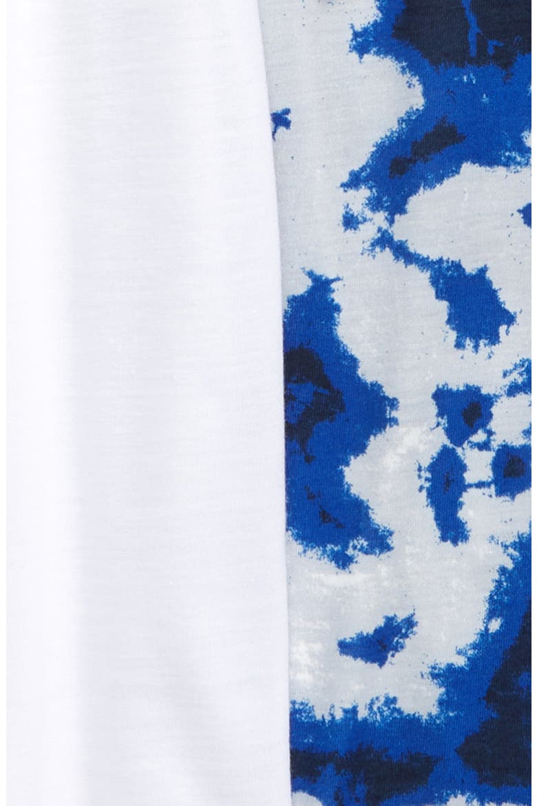 Kids' Two-Piece Pajamas, Alternate, color, WHITE- BLUE SURF TIE DYE