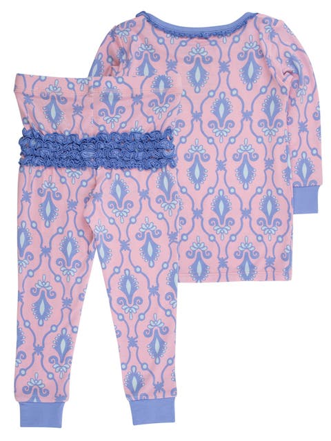 SoftSnooze Ruffle Long Sleeve Pajama Set, Signature Rear Ruffles (Toddler)