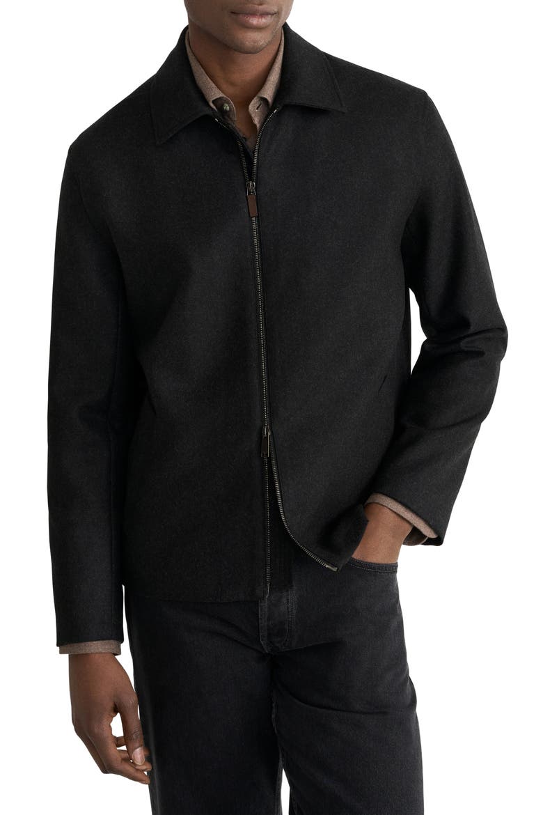 Wool Harrington Jacket, Main, color, BLACK