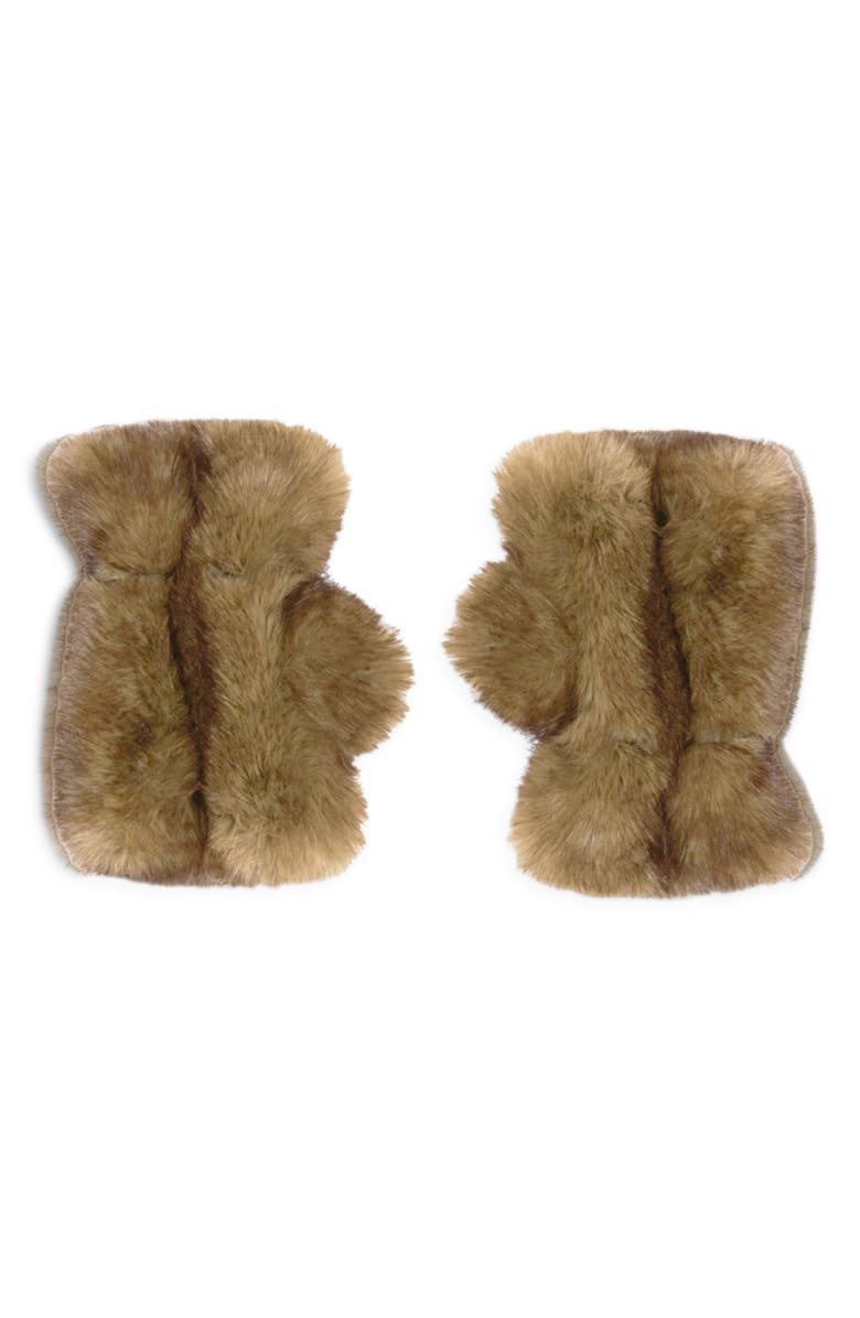 Apparis Ariel Pluche<sup>™</sup> Faux Fur Fingerless Gloves, Main, color, Blonde Mink