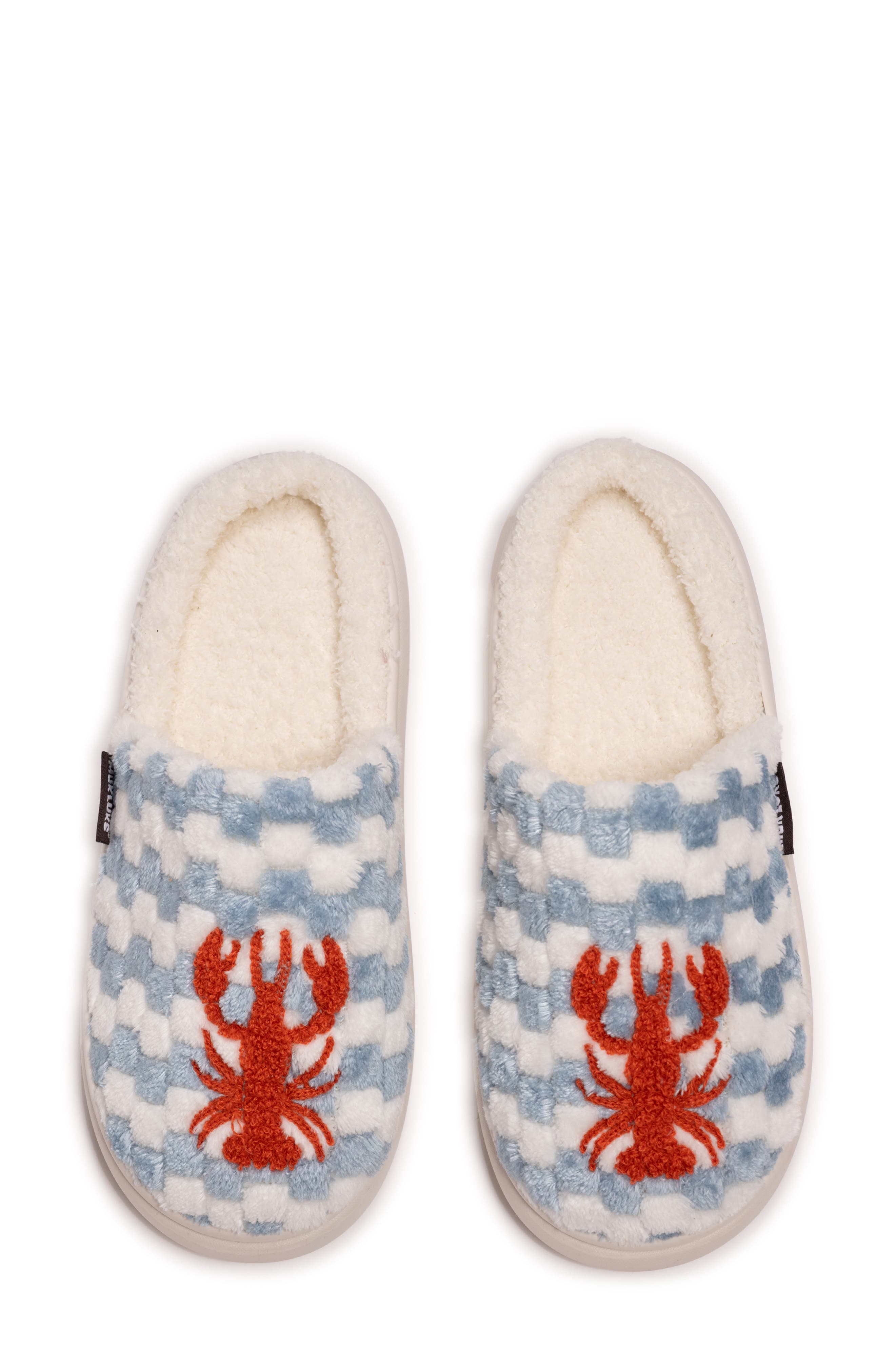 Joss Faux Shearling Lined Slipper, Alternate, color, BLUE LOBSTER