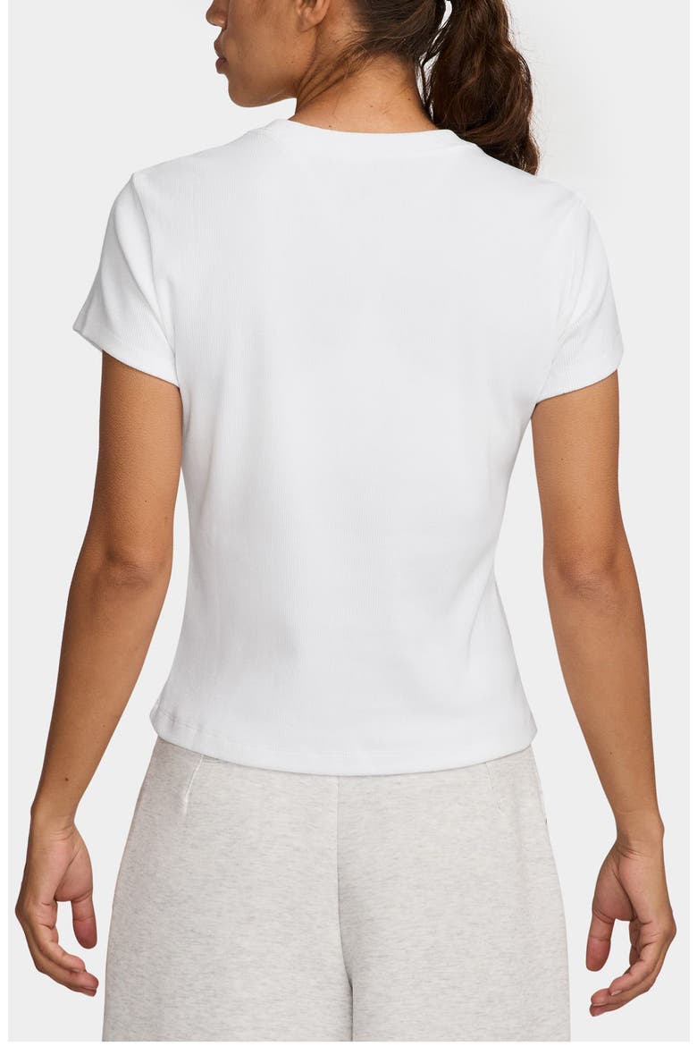 Sportswear Rib Cotton Blend T-Shirt, Alternate, color, WHITE
