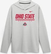 Nike Men's Nike Gray Ohio State Buckeyes 2026 Sideline Lightweight Long Sleeve Hooded Dri-FIT Top