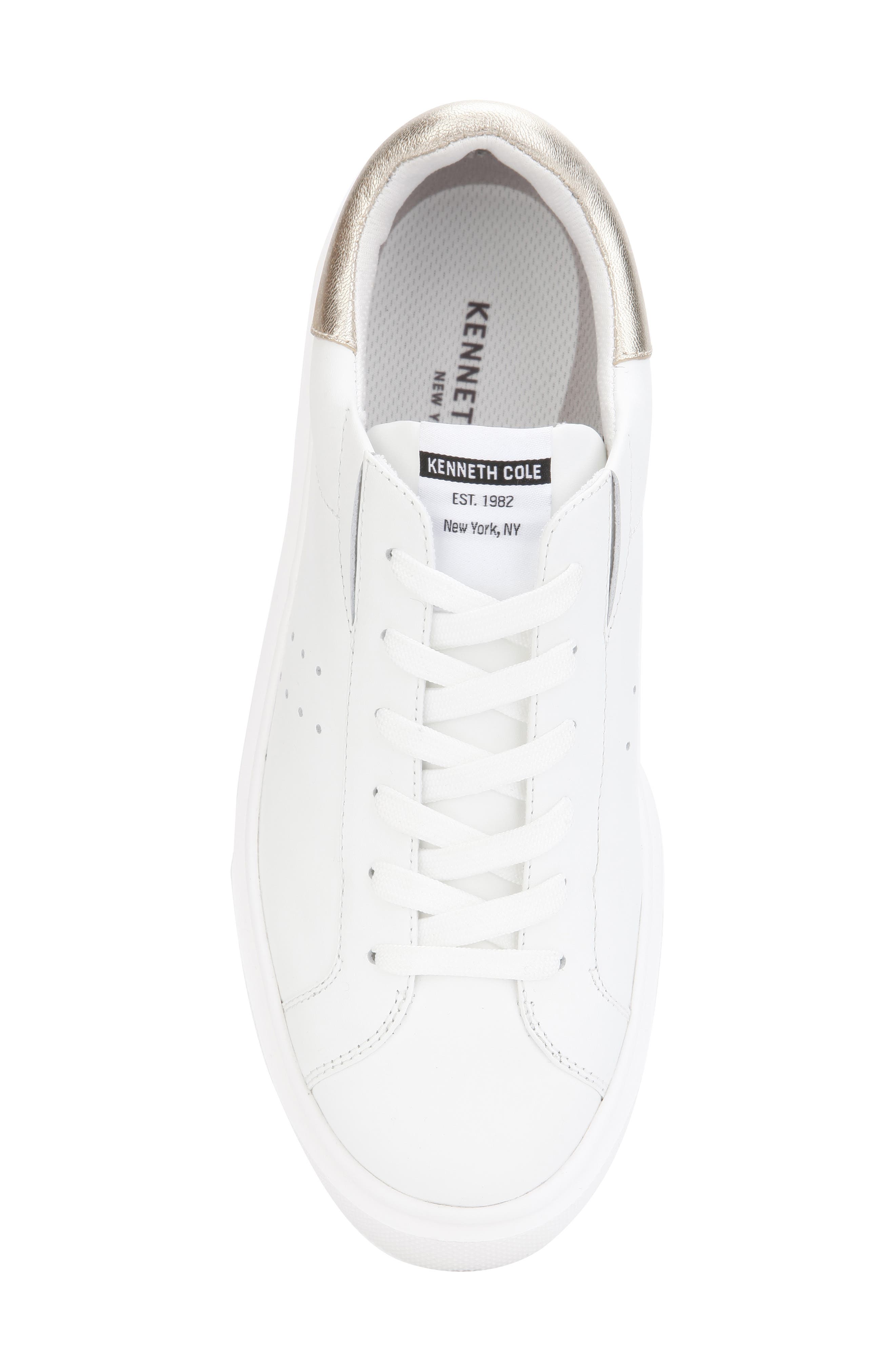 Kam Platform Sneaker, Alternate, color, WHITE/ SHINY LIGHT GOLD