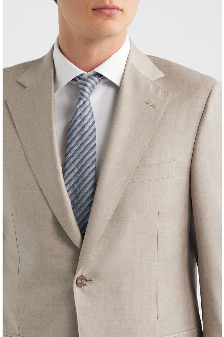 Tan Wool & Cashmere Serge Suit, Alternate, color, TAUPE