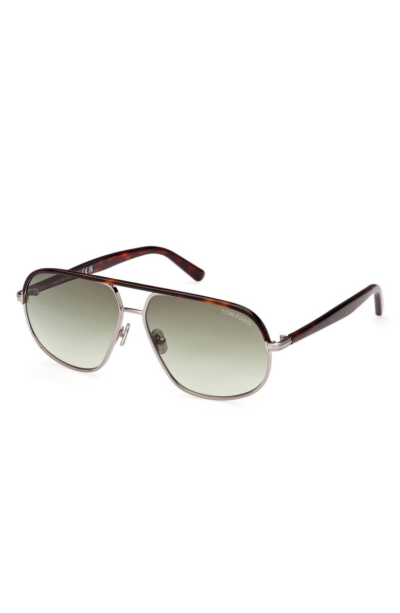 TOM FORD Maxwell 59mm Pilot Sunglasses, Alternate, color,