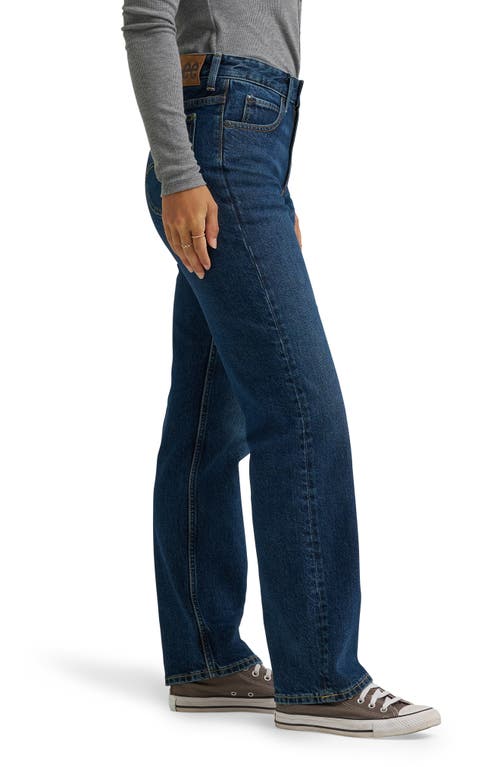 Lee Rider Classic High Waist Straight Leg Jeans In Blue