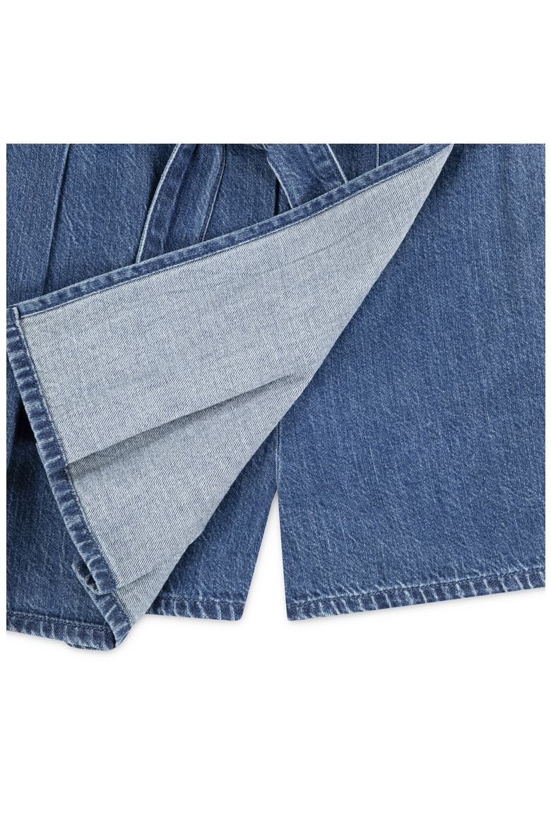 Kids' Pleated Denim Romper, Alternate, color, ANF PIROUETTE