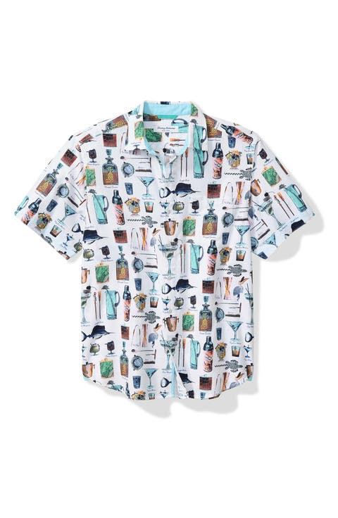 Nova Wave Well Stocked Short Sleeve Seersucker Button-Up Shirt