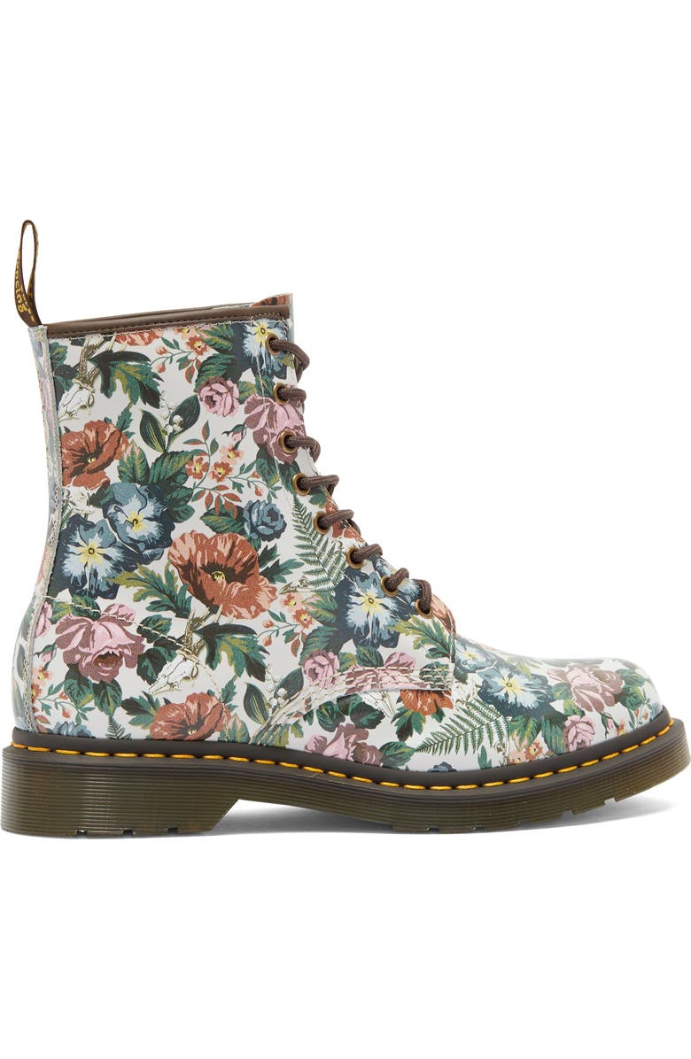 Dr. Martens 1460 Floral Combat Boot, Alternate, color, English Garden Backhand