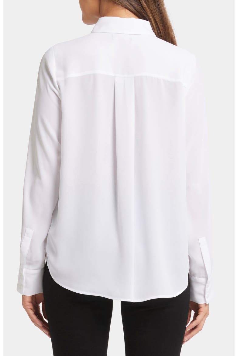 Tuxedo Button-Up Shirt, Alternate, color, OPTIC WHITE