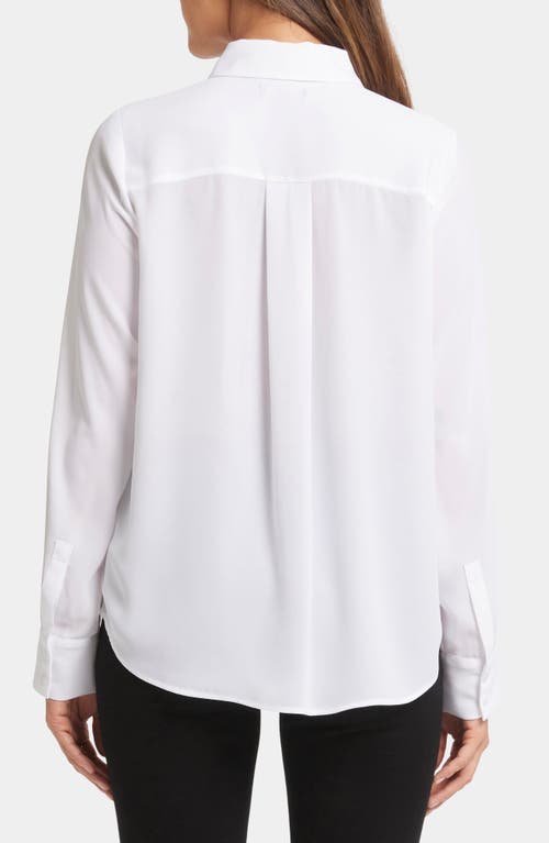 Nydj Tuxedo Button-up Shirt In White