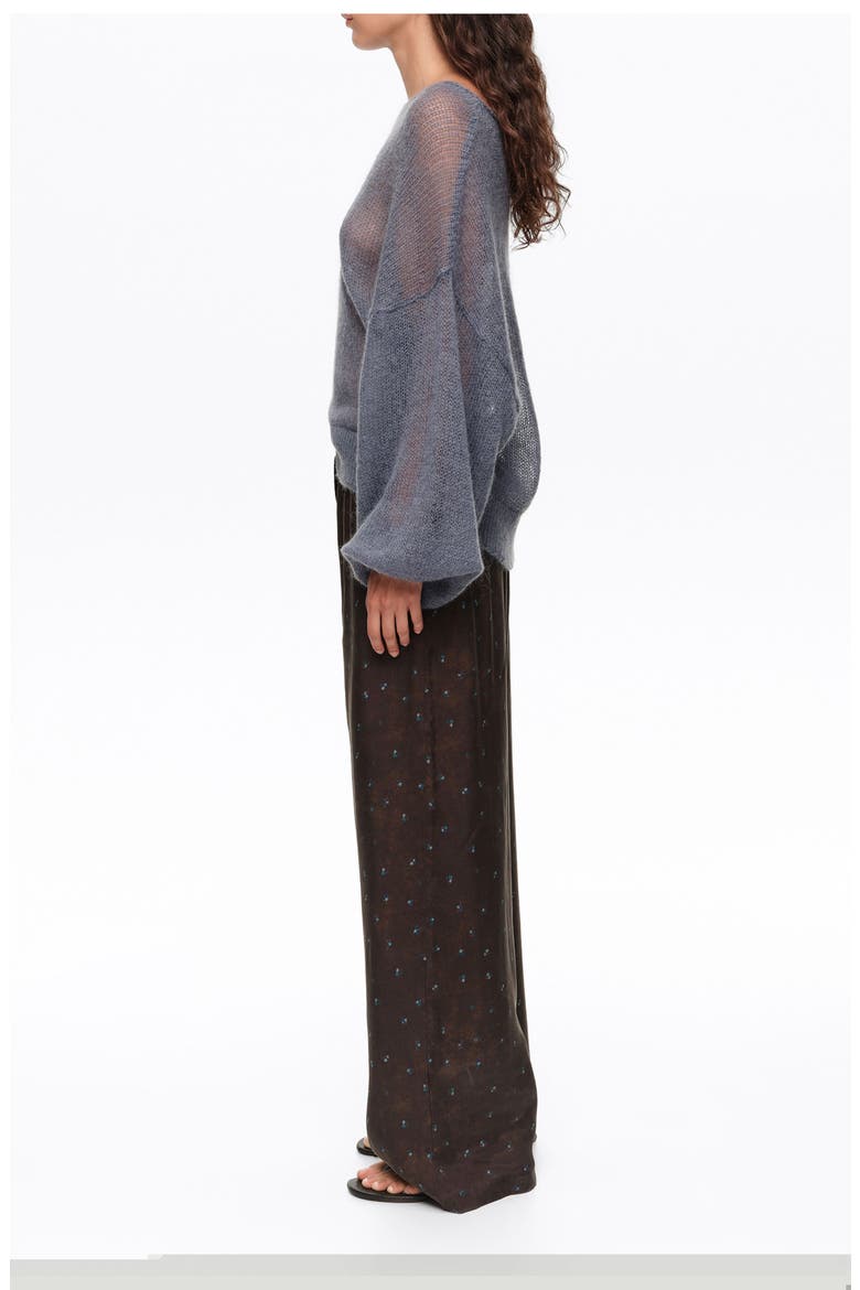 Mohair Boat-Neck Oversize Sweater, Alternate, color, LIGHT BLUE