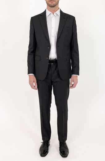 PINO BY PINOPORTE Solid Stretch Wool Suit