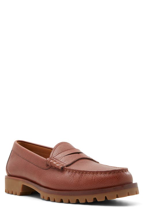 Brooks Brothers Bleecker Lug Sole Penny Loafer in Brown 