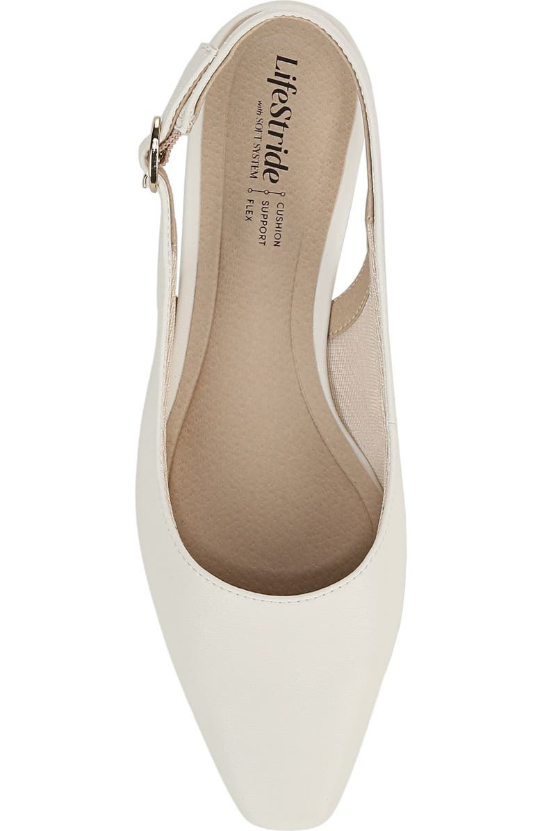 LifeStride Lorena Slingback Pump, Alternate, color, White