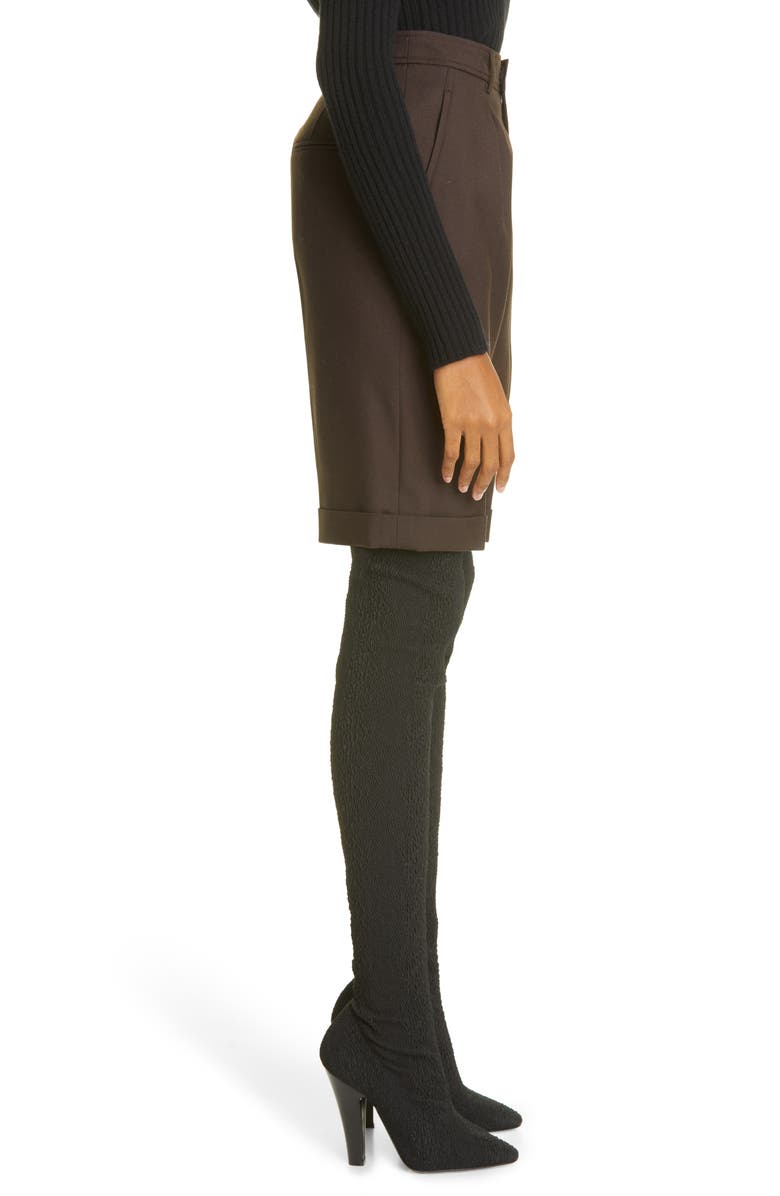 Saint Laurent Wool Gabardine Bermuda Shorts, Alternate, color,