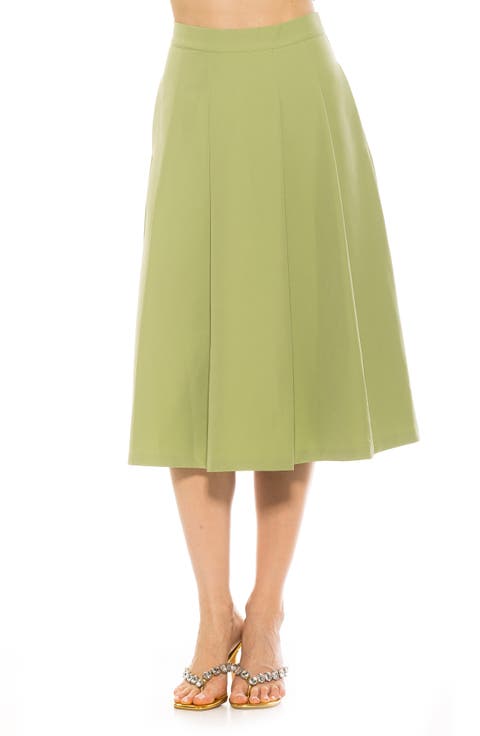 Illia Pleated Midi Skirt