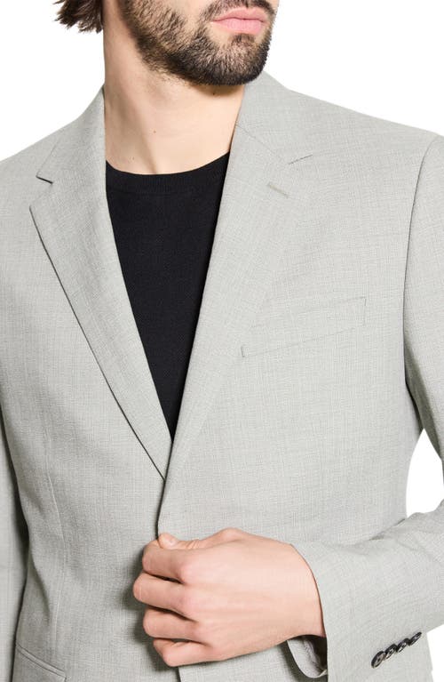 Theory Chambers Melange Solid Slim Fit Suit Jacket In Greenstone