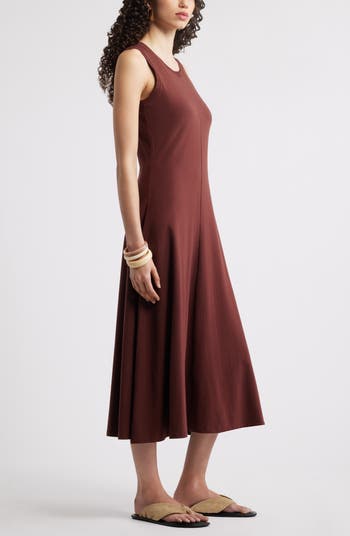 Sleeveless Cotton Blend Dress