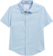 DENIM AND FLOWER Kids' Dot Button-Up Shirt