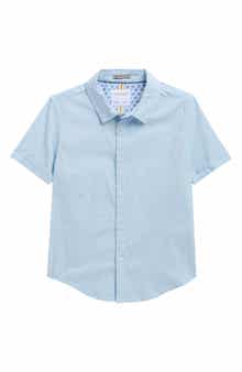 DENIM AND FLOWER Kids' Dot Button-Up Shirt