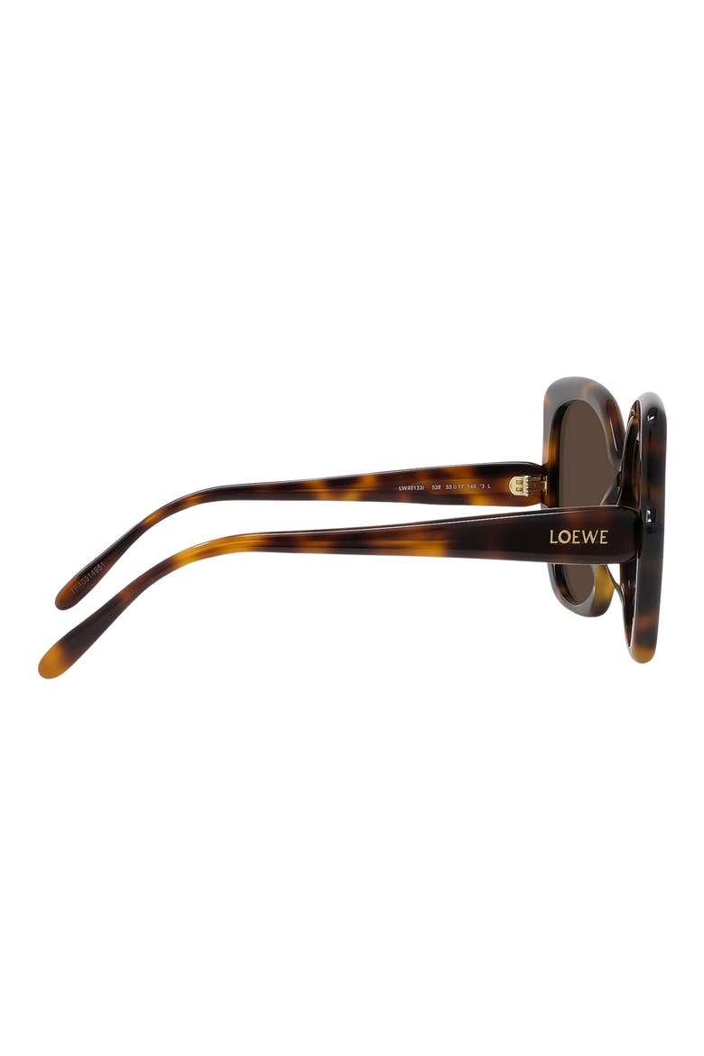Thin 55mm Geometric Sunglasses, Alternate, color, DARK HAVANA / BROWN