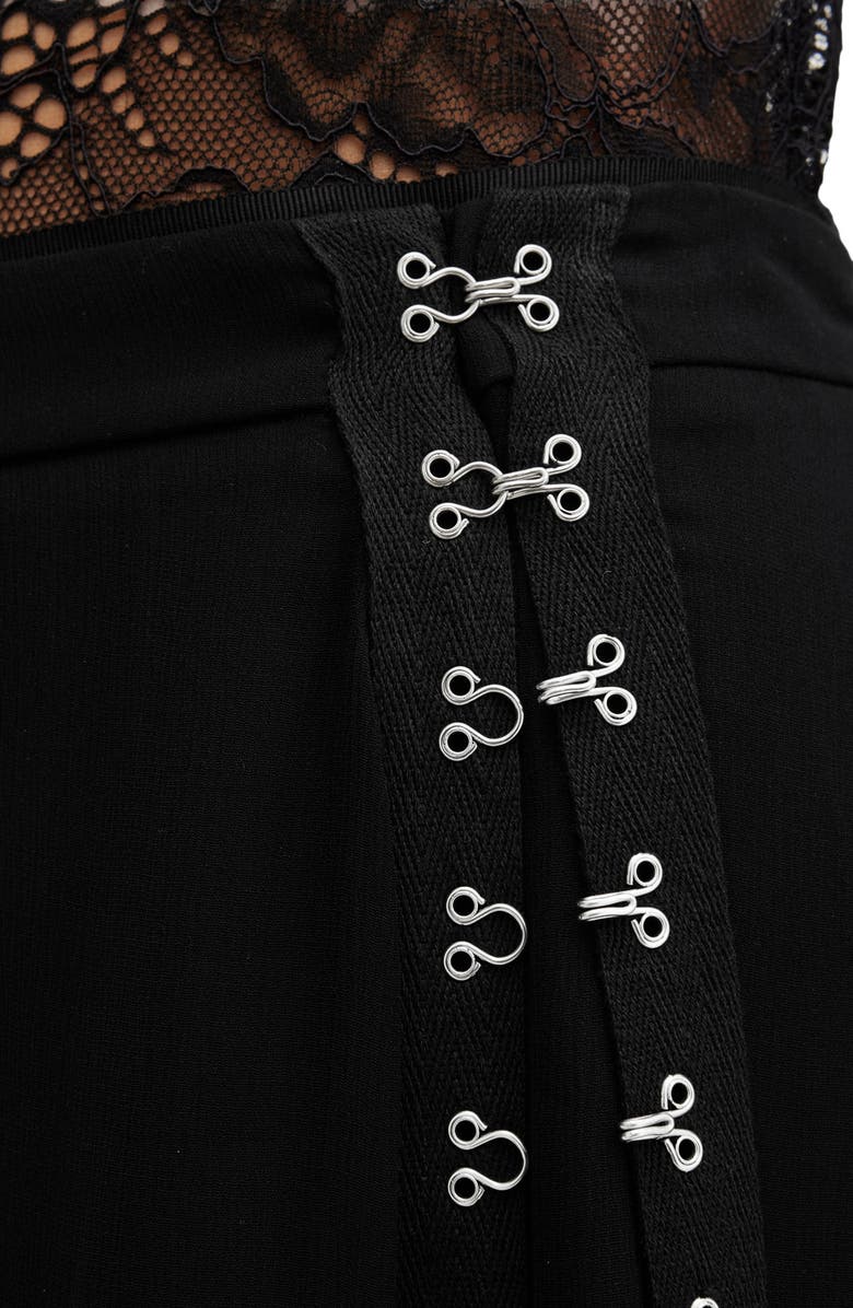 AllSaints Luna Handkerchief Skirt, Alternate, color, Black