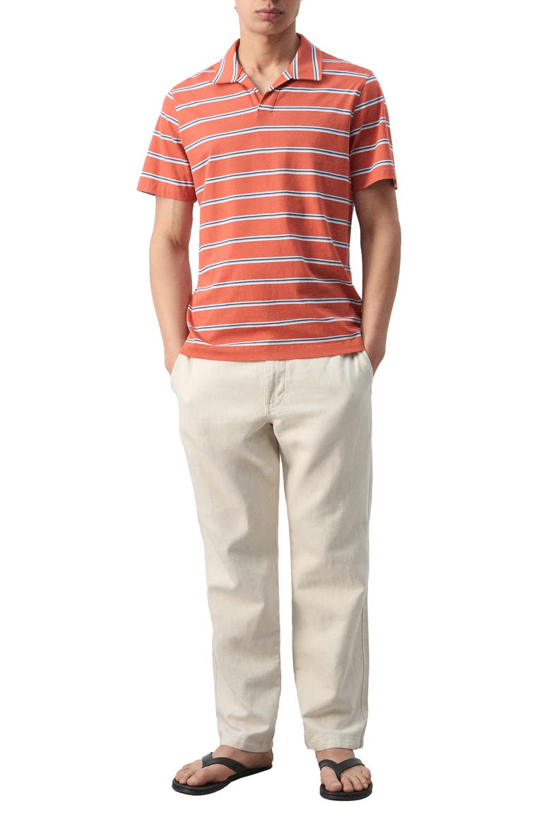Regular Fit Stripe Cotton Polo, Alternate, color, SALMON