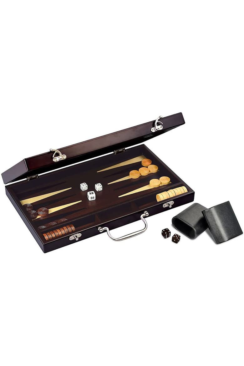 Craftsman Deluxe Wood Backgammon Game Set, Alternate, color, Multicolored