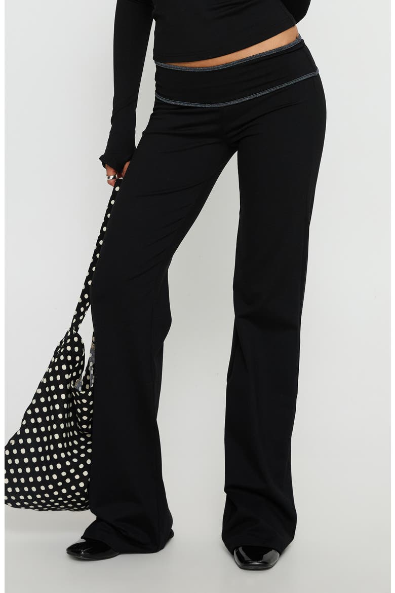 Kobee Mid Rise Jersey Pants, Alternate, color, BLACK / GREY