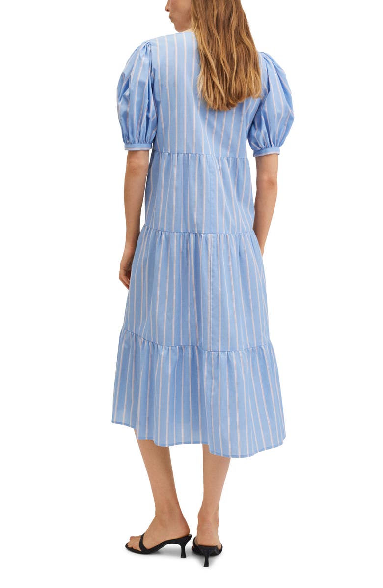 MANGO Stripe Cotton Midi Dress, Alternate, color,