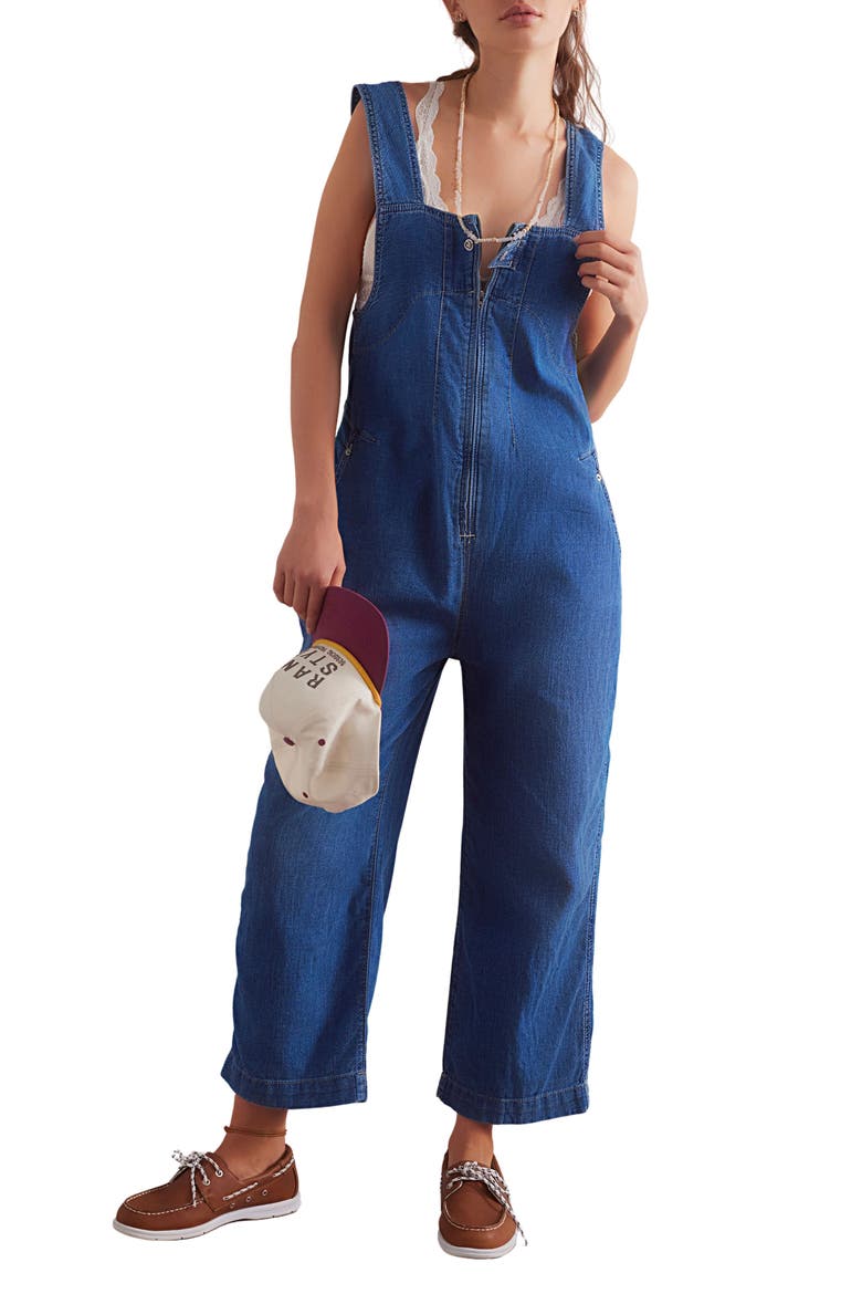 Jude Denim Jumpsuit, Main, color, MID INDIGO